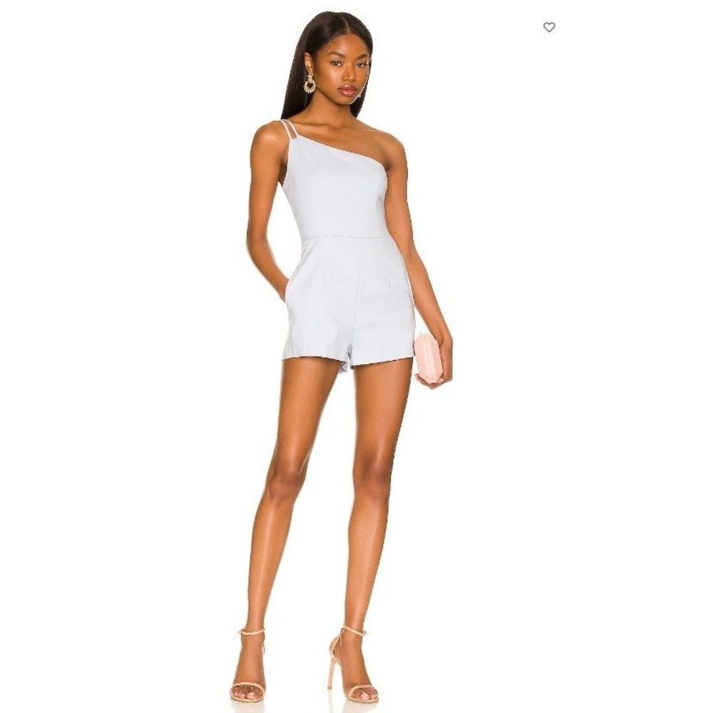 NWT Superdown Ramona Double Strap Romper in Dusty Blue S